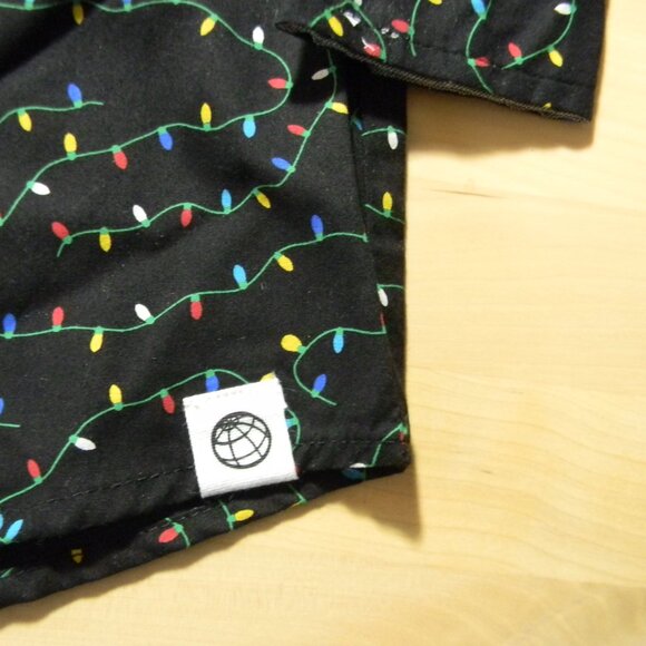 Boys Free Planet Black w/ Christmas Lights Button Up Shirt 3T NWT - Picture 5 of 5